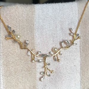 Gold filled necklace with attach flower pendant